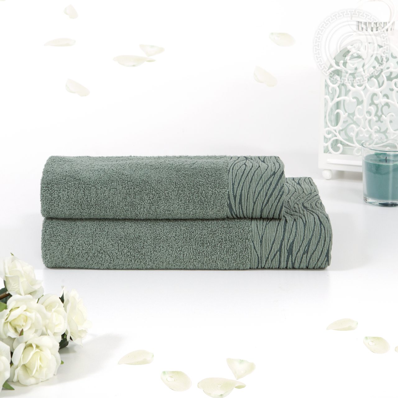 Модерн полотенце махровое (Турция) оливковый
