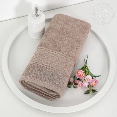 Полотенце махровое &quot;Ажур&quot; (бежевый)