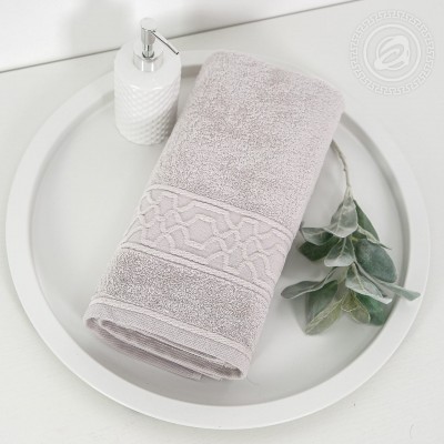 Полотенце махровое &quot;Ажур&quot; (светло-серый)