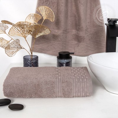 Полотенце махровое &quot;Фантазия&quot; (светло-коричневый)