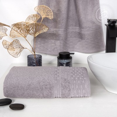 Полотенце махровое &quot;Фантазия&quot; (светло-серый)