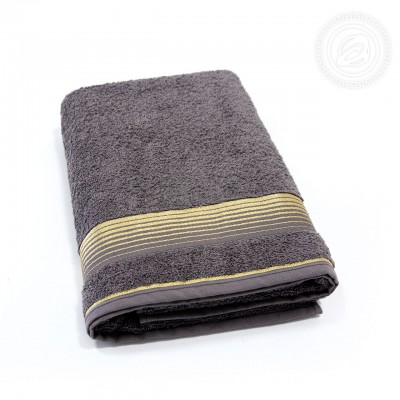 Полотенце махровое &quot;Гармония&quot; (темно-серый)
