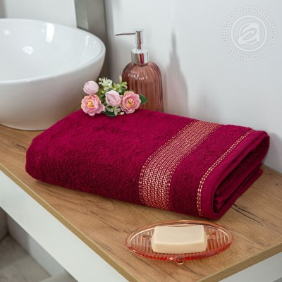 Полотенце махровое &quot;Палитра&quot; (бордовый)
