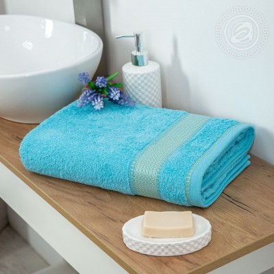 Полотенце махровое &quot;Палитра&quot; (голубой)