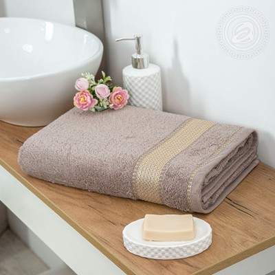 Полотенце махровое &quot;Палитра&quot; (светло-коричневый)