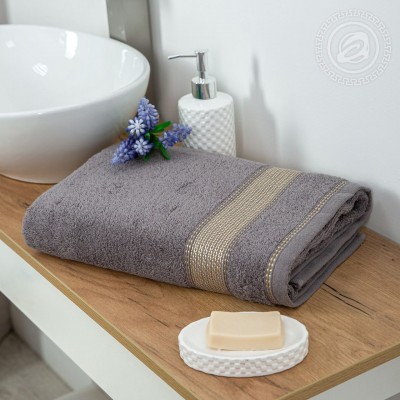 Полотенце махровое &quot;Палитра&quot; (темно-серый)