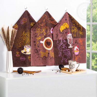 Набор полотенец из рогожки &quot;Бариста&quot;