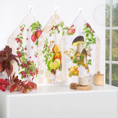 Набор полотенец из рогожки &quot;Дары осени&quot;