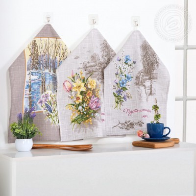 Набор полотенец из рогожки &quot;Капель&quot;