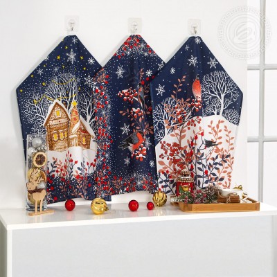 Набор полотенец из рогожки &quot;Колядки&quot;