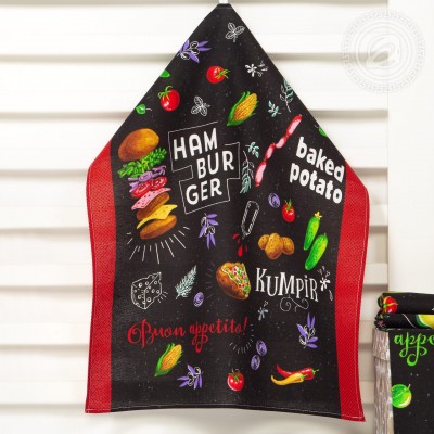 Набор полотенец из рогожки "Кулинарное шоу"