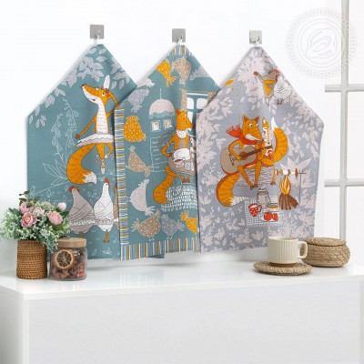 Набор полотенец из рогожки &quot;Кумушка&quot;