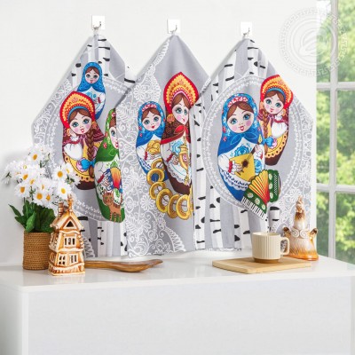 Набор полотенец из рогожки &quot;Марфа&quot;