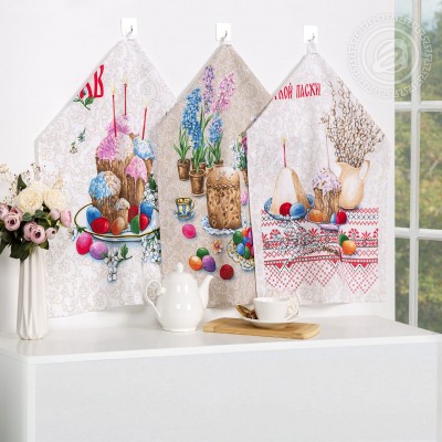 Набор полотенец из рогожки "Пасхальные традиции"