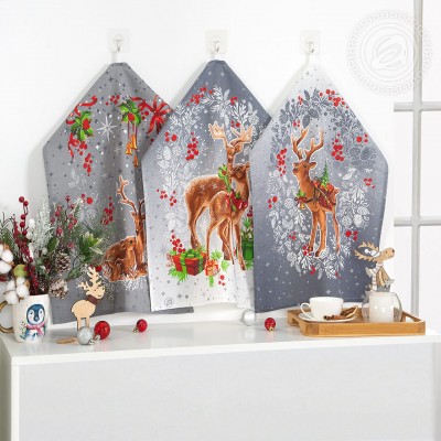 Набор полотенец из рогожки &quot;Полярная звезда&quot;