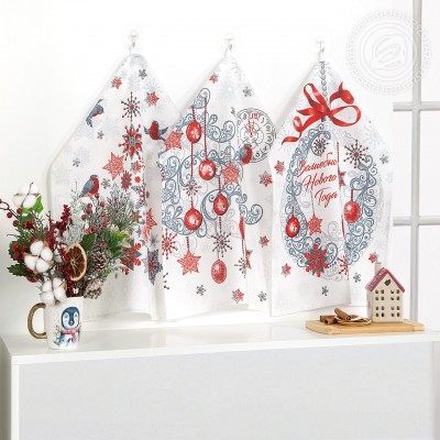 Набор полотенец из рогожки &quot;Серпантин&quot;