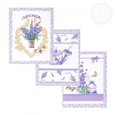 Набор полотенец из рогожки &quot;Сиреневая дымка&quot;