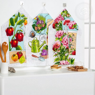 Набор полотенец из рогожки &quot;Удачный сезон&quot;