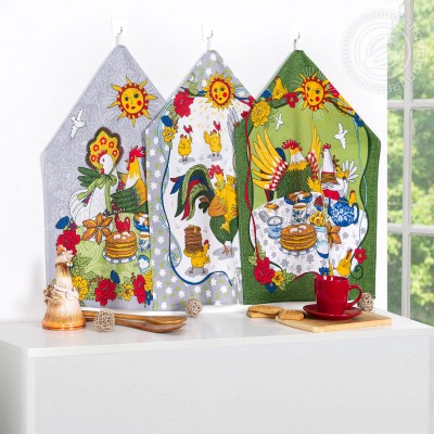 Набор полотенец из рогожки &quot;Угощение&quot;