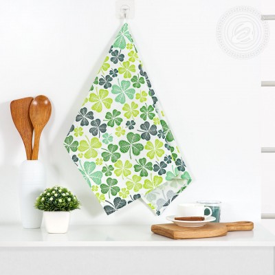 Полотенце кухонное из рогожки &quot;Клевер&quot;