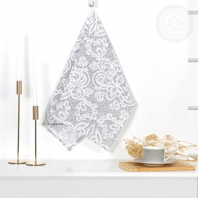 Полотенце кухонное из рогожки &quot;Кружево&quot;