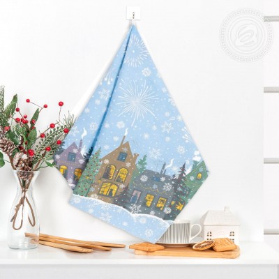 Полотенце кухонное из рогожки "Куранты"