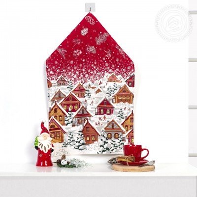 Полотенце кухонное из рогожки &quot;Новогодняя ночь&quot;