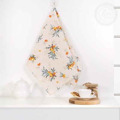 Полотенце кухонное из рогожки &quot;Облепиха&quot;