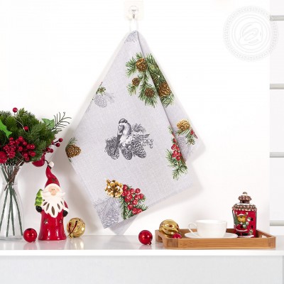 Полотенце кухонное из рогожки &quot;Серебряный звон&quot;