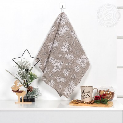 Полотенце кухонное из рогожки "Шишкин лес"