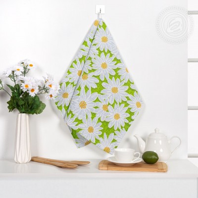 Полотенце кухонное из рогожки "София (зелёная)"