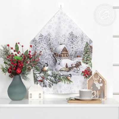 Полотенце кухонное из рогожки &quot;Студеная пора&quot;