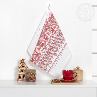 Полотенце кухонное из рогожки &quot;Вышивка русская&quot;