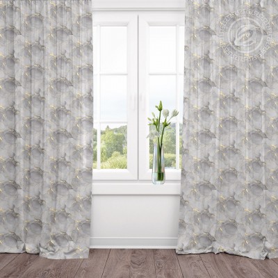 Шторы для гостиной с подхватом Кракелюр